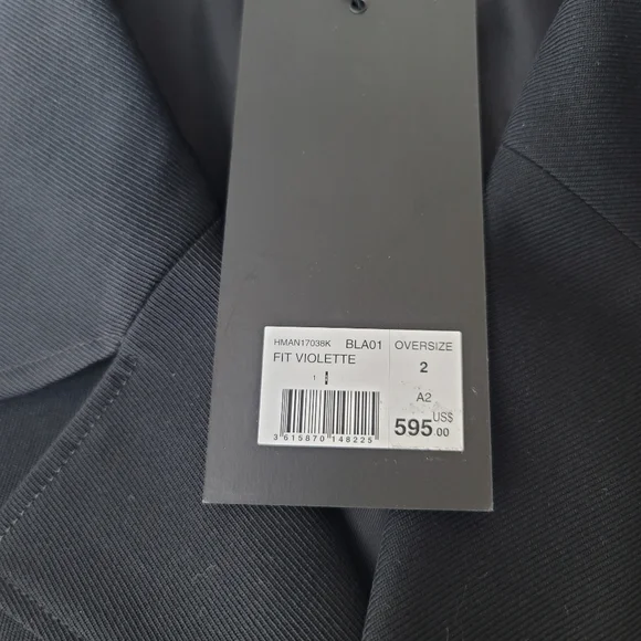 NWT The Kooples Wool Blend Double Breasted Oversized Textured Trench, FR 2/US 6